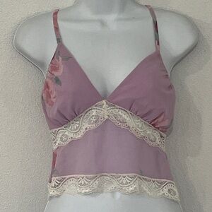Wild Fable Floral Lace Trim Camisole Size XXS